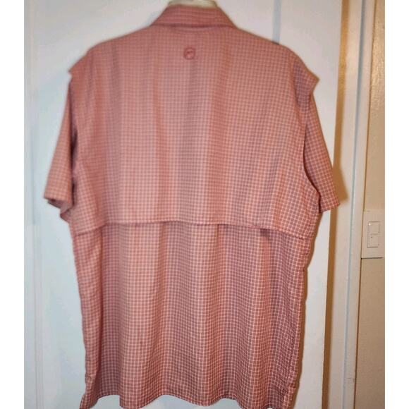 Magellan Short Sleeve Fishing Shirt Mens Large Fish Gear Relaxed Fit Lt Red Wick - Picture 9 of 10